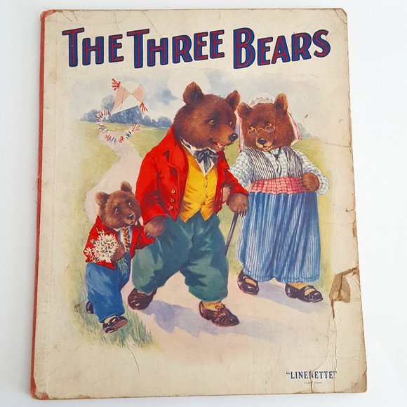 The Three Bears Vintage "Linenette"  William L.Gabriel & Sons New York N… - Picture 1 of 16